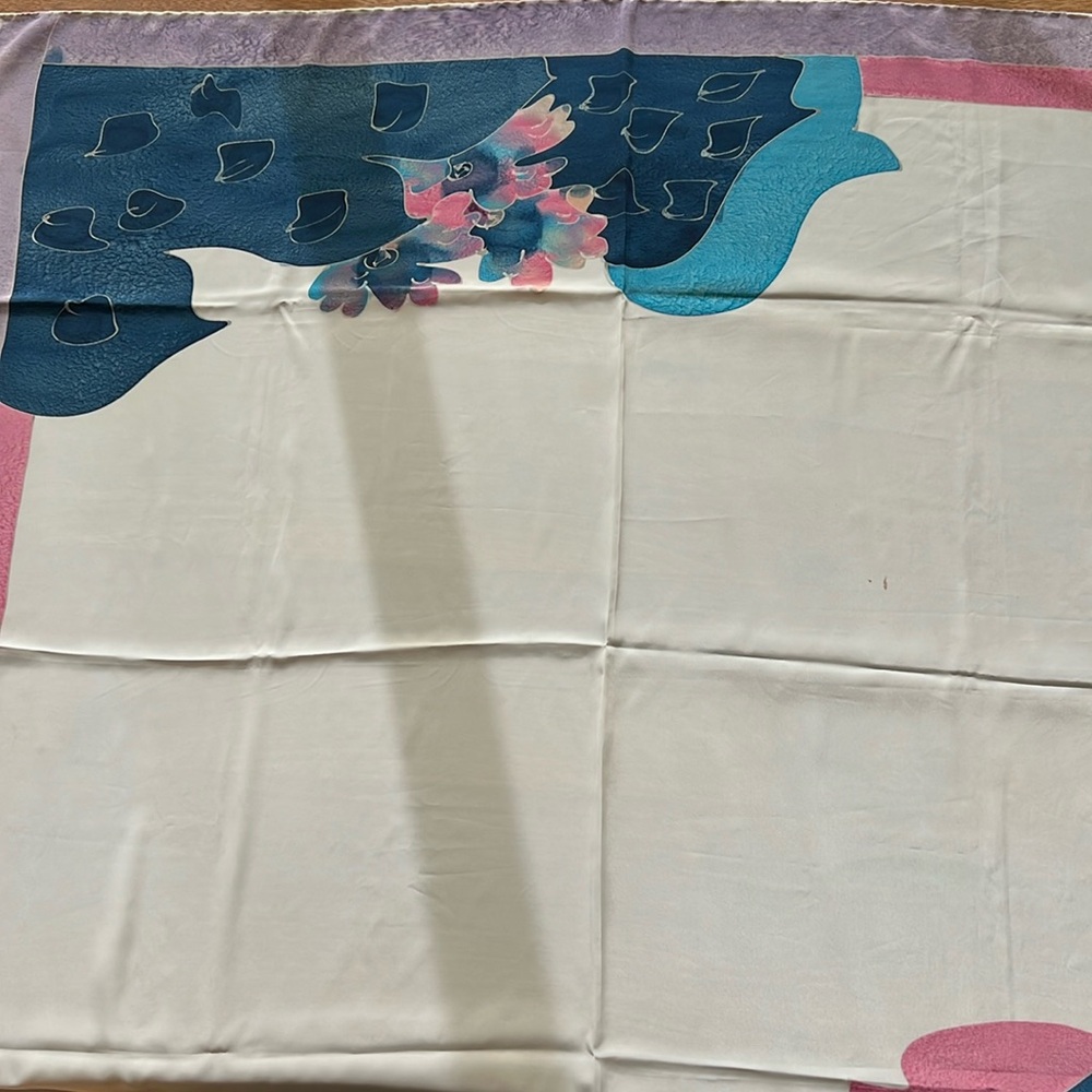 Women’s Vintage Scarf in blue and purple - Picture 9 of 13